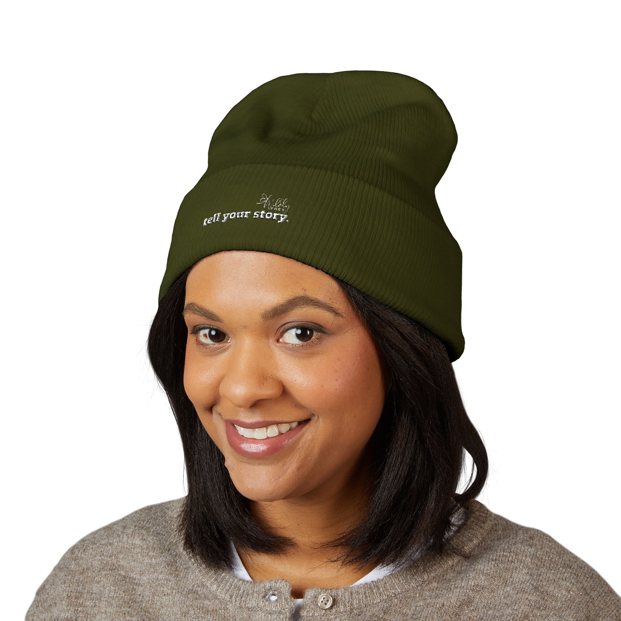 'Tell your story' Classic Cuffed Beanie