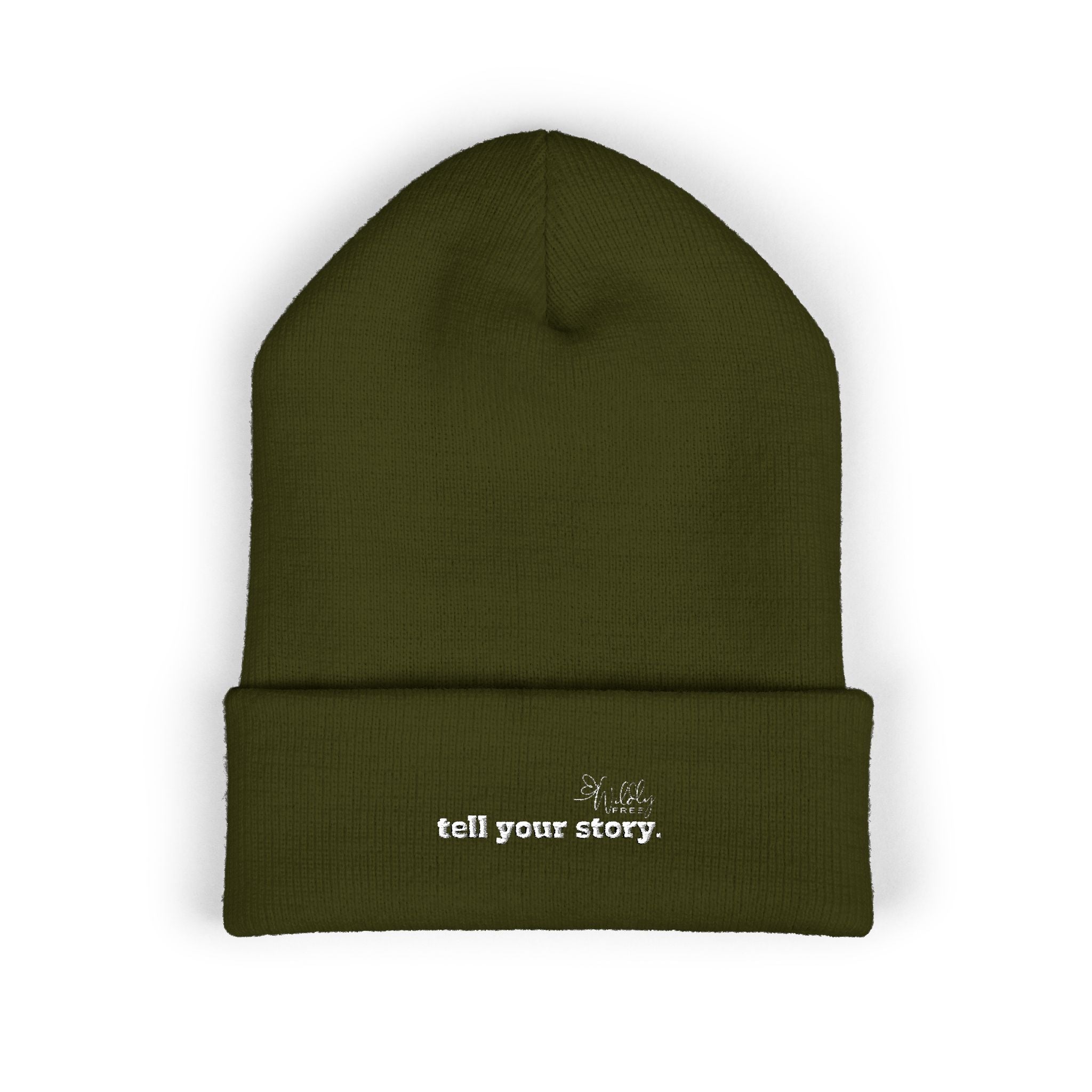 'Tell your story' Classic Cuffed Beanie