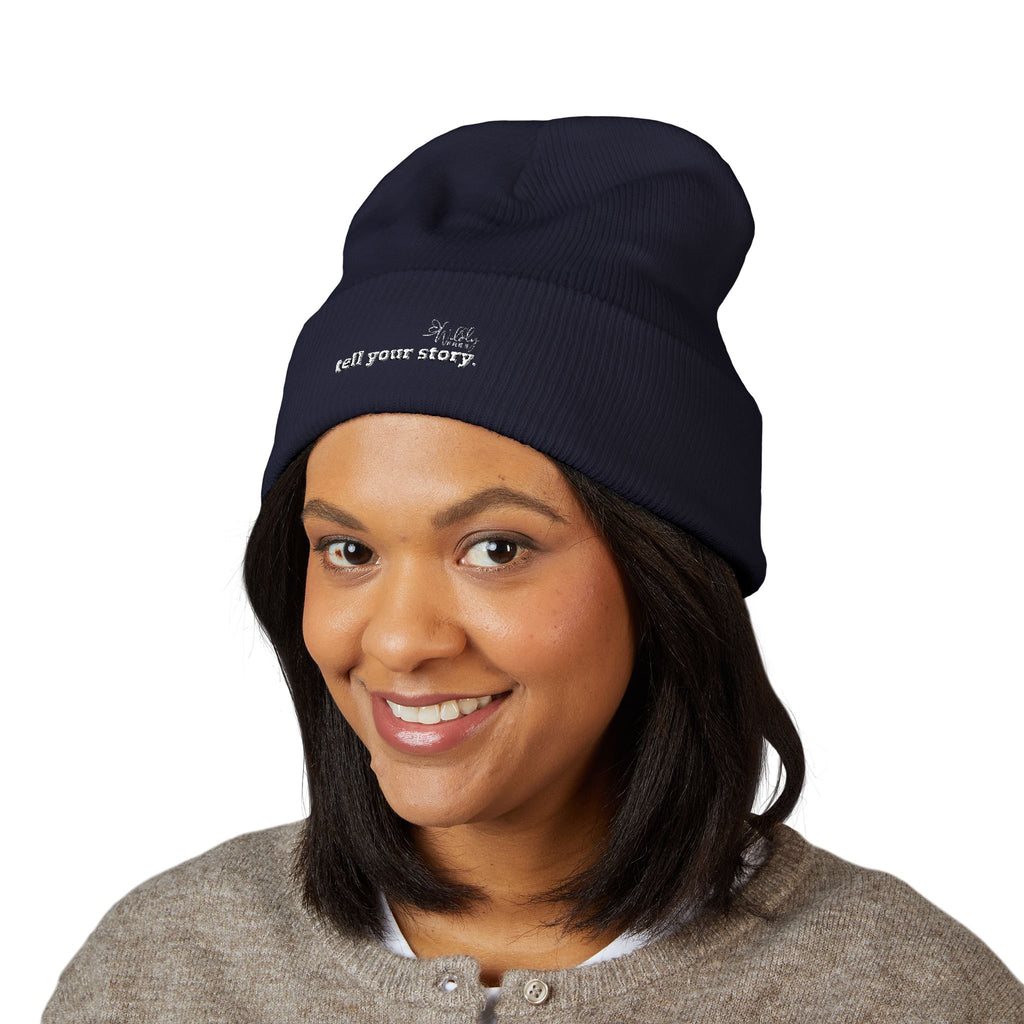 'Tell your story' Classic Cuffed Beanie