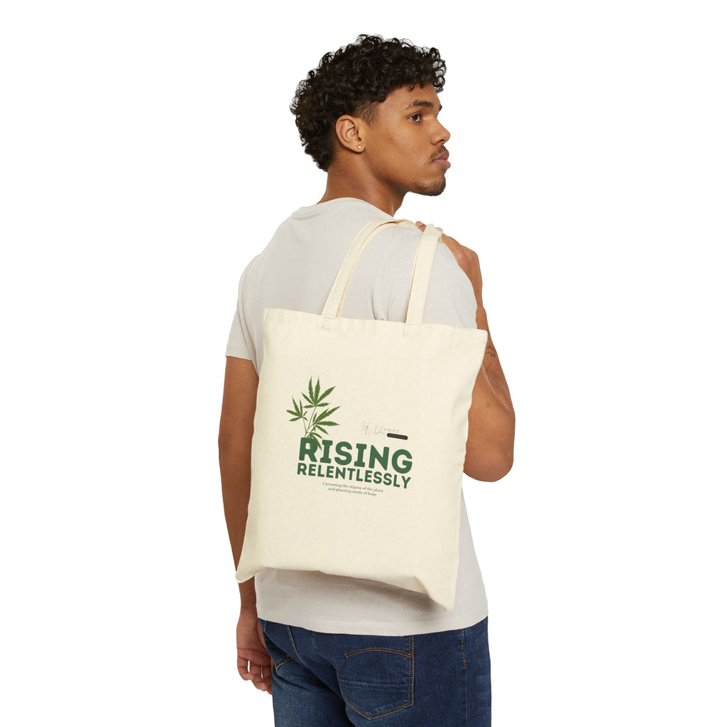 “Rising Relentlessly” Canvas Tote