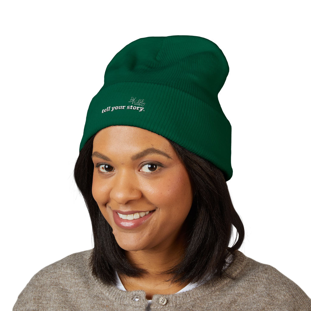 'Tell your story' Classic Cuffed Beanie