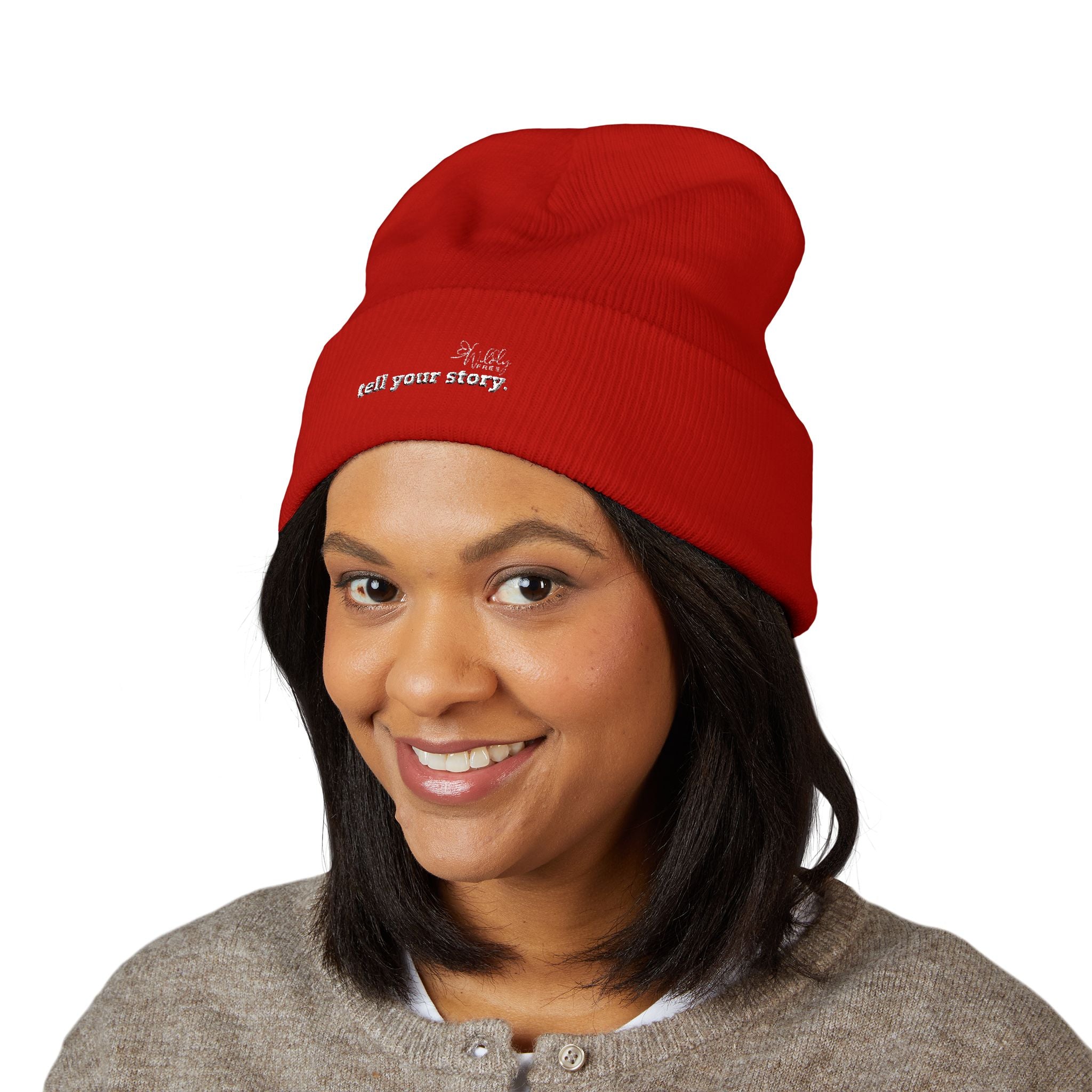 'Tell your story' Classic Cuffed Beanie