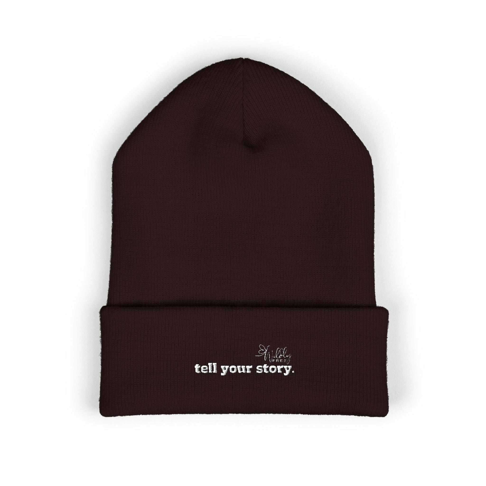 'Tell your story' Classic Cuffed Beanie
