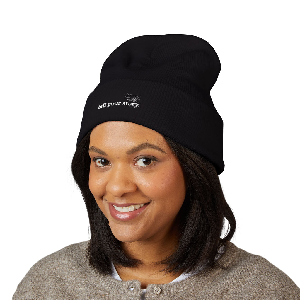 'Tell your story' Classic Cuffed Beanie
