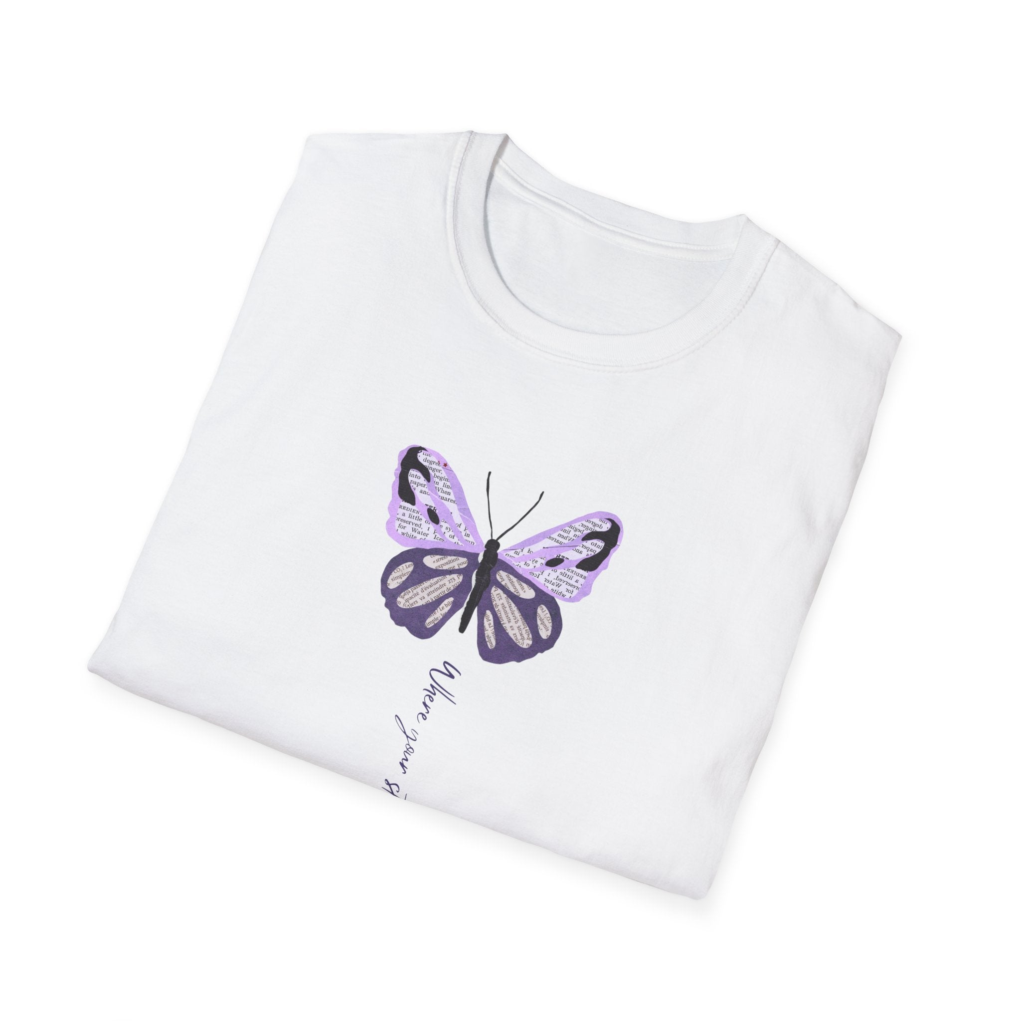 "Where Your Story Finds Its Wings" Soft Unisex Tee